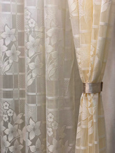 SR Collection 213 cm (7 ft) Door Net Semi Transparent Curtain (Pack Of 2)