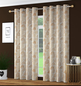 FABDRAPE 243.84 cm (8 ft) Shower Jacquard Room Darkening Curtain (Pack Of 2)