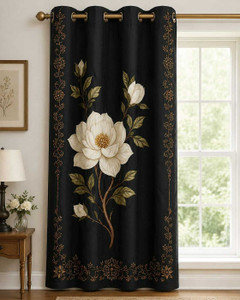 SVHM HOME DECOR 213 cm (7 ft) Door Polyester Room Darkening Curtain Single Curtain