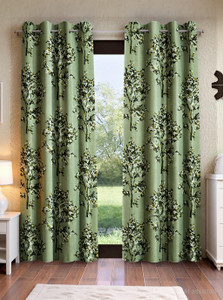 Fashion String 213 cm (7 ft) Door Polyester Semi Transparent Curtain (Pack Of 2)