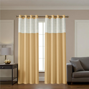 STARnSTYLE 213 cm (7 ft) Door Silk Blackout Curtain (Pack Of 2)