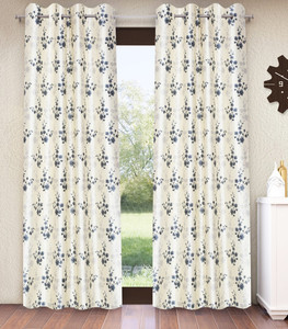 Home Sizzler 213 cm (7 ft) Polyester Semi Transparent Door Curtain (Pack Of 2)