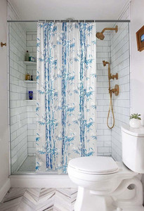 lavimo 210 cm (7 ft) PVC Semi Transparent Shower Curtain Single Curtain