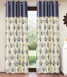Home Sizzler 213 cm (7 ft) Polyester Semi Transparent Door Curtain (Pack Of 2)