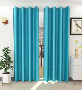 DTODEXPRESS 213.3 cm (7 ft) Polyester Room Darkening Door Curtain (Pack Of 2)