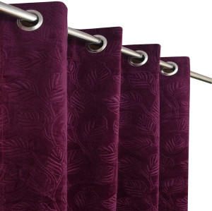Stackers 213 cm (7 ft) Door Velvet Semi Transparent Curtain Single Curtain