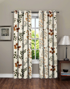 Flipkart SmartBuy 213 cm (7 ft) Door Polycotton Room Darkening Curtain (Pack Of 2)