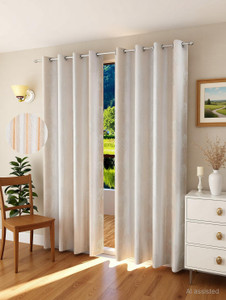 Fabrilia 213 cm (7 ft) Door Polyester Room Darkening Curtain (Pack Of 2)