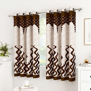 Story@home 152 cm (5 ft) Window Polyester Semi Transparent Curtain (Pack Of 2)