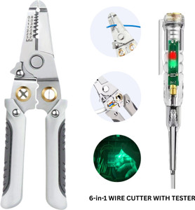 ambdded Wire stripper and Cutte PowerStrip Pro Wire Stripping, Crimping & Tester Combo Wire Cutter
