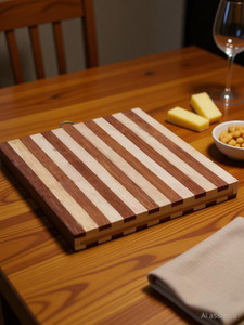 Shopeleven Chopping board Wooden Cutting Board Wooden Cutting Board (Brown Pack of 1) wbs10 Wooden Cutting Board