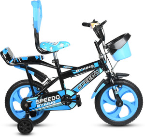 BYKING Premium Quality Double Gaddi For Kids, Color - Blue 14 T (inch) Road Cycle