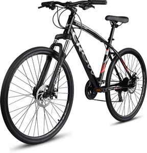 Crow SPEEDLINER 21 | FULLY FITTED | SHIMANO GEARED | FRONT SUSPENSION | DUAL DISC 700C T हाइब्रिड साइकिल/सिटी बाइक