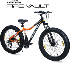 EAST COAST FIREVAULT Fat Tyre Cycle for Men with Dual Disc Brake, Front Suspension 26 T