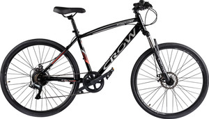 Crow SPEEDLINER 7 Speed | Fully Fitted| Suspension | Dual Disc 700C T (inch) Hybrid Cycle/City Bike