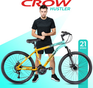 Crow HUSTLER 21 SPEED | DUAL DISC | FRONT SUSPENSION | FULLY FITTED 26 T माउंटेन साइकिल