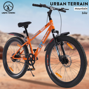 Urban Terrain ZEST24TORANGE Steel Mountain Bike With Cycling Event & Ride Tracking App 24 T रोड साइकिल
