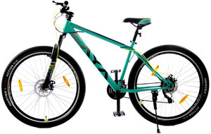 CAYA Fade 29" Teal Green Double Alloy Rim, Dual Disk Brake & Front Suspension 29 T Hybrid Cycle/City Bike