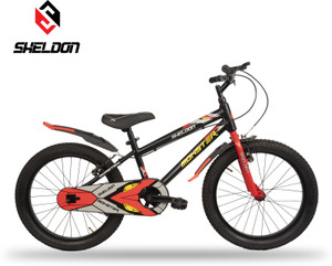 Sheldon Monster Mini Wonder 20T for 5-12 Year Bikes/Bicycle/ V-Brakes Unisex Kids(Black) 20 T रोड साइकिल