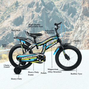 xaipro rides 16T MAGNITE CARRIER M RIM SKYBLUE CYCLE FOR 4 TO 6 YEARS KIDS 16 T (inch) BMX Cycle