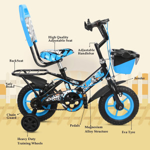 Xaipro 10T PREMIUM QUALITY COMET CYCLE ( SKYBLUE ) FOR 2 TO 3 YEARS KIDS 96% ASSEMBLE 10 T (inch) BMX Cycle