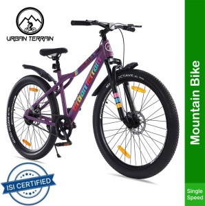Urban Terrain PRIDE27TPURPLE Steel Mountain Bike With Cycling Event & Ride Tracking App 27.5 T Road Cycle