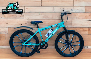 FOXGLOVE SIXTY NINE 26.240 SEA GREEN MAGNESIUM WHEEL TYRE TUBE FOR AGE 12 PLUS 90% FITTED 26 T (inch) Road Cycle