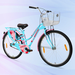 AVON MAGNA 26T Cyclefor Girls & Women with Carrier and Front Basket & Side Dash Guard 26 T (inch) Road Cycle
