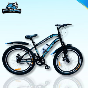 FOXGLOVE R2 24.300 GLOSSY BLUE ALLOY RIM FAT TYRE TUBE FOR HEIGHT 5FT TO 6 FT 90% FITTED 24 T रोड साइकिल