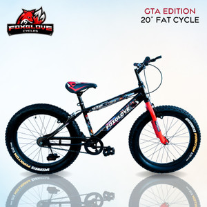 FOXGLOVE GTA edition 20 INCH FAT TYRE CYCLE IN RED & BLACK FOR AGE 5 TO 10 YRS 90% FITTED 20 T (inch) Fat Tyre Cycle