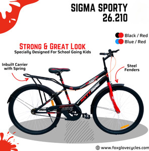 FOXGLOVE SIXTY NINE 26 INCH IBC GLOSSY BLACK FRAME TYRE TUBE FOR 8 PLUS AGE 90 % FITTED 26 T रोड साइकिल