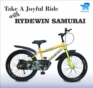RYDEWIN Samurai 20T Bicycle for Young Kids Yellow Anti Skid Paddle 20 T