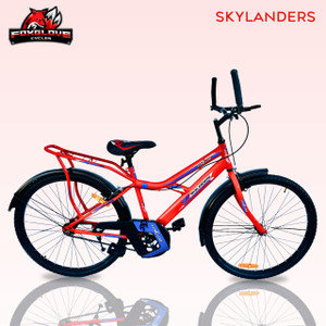 FOXGLOVE SKYLANDERS 26T IBC SMART RED STEEL FRAME TYRE TUBE FOR HEIGHT 3.5FT & ABOVE 26 T (inch) Road Cycle