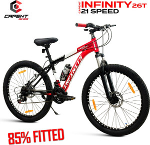 CAPENT INFINITY 21 Speed Geared Mountain/MTB Cycle with Alloy Rim for Boys/Men 26 T (inch) Mountain Cycle