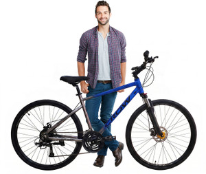 Crow RAPIDE 21 SPEED |ALUMINIUM FRAME | LOCKOUT SUSPENSION| JAK DUAL DISC BRAKES 700C T (inch) Hybrid Cycle/City Bike