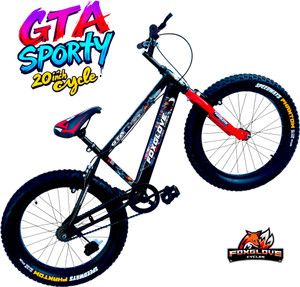 FOXGLOVE GTA edition 20 INCH FAT TYRE CYCLE IN RED & BLACK FOR AGE 5 TO 10 YRS 90% FITTED 20 T (inch) Fat Tyre Cycle