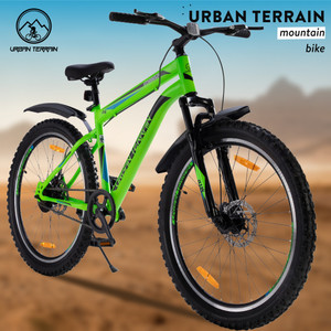 Urban Terrain Bolt Cycles for Men with Front Suspension & Dual Disc Brake MTB Bike UT5000S26 26 T माउंटेन साइकिल