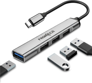 Frontech 4-in-1 Cable 1.5 m - NC-0041 Type-C USB Hub – High-Speed Data Transfer with Sleek Metal Finish