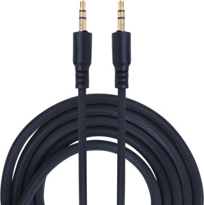 MAK AUX Cable 1 m MX-121 3.5mm Male to Male Stereo Audio Aux Cable With Gold Plated Connectors- 1M (Black)