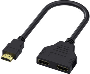 ULTRABYTES HDMI Adapter 0.3 m HDMI Male to Dual HDMI Female 1 to 2 Way HDMI Splitter Adapter Cable