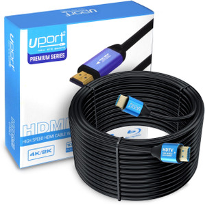 UPort HDMI Cable 20 m 4K HDMI Cable High Speed, Gold Connectors, Ultra HD, 2K, 1080P, & ARC