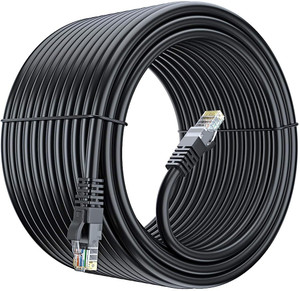 Civon LAN Cable 15 m 15 Meter Cat 5e Heavy Duty Outdoor Internet Network LAN Cable Waterproof Router Speed upto 1000 Mbps
