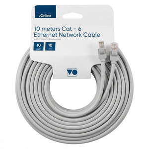 vOnline LAN Cable 10 m - 10Gbps patch Cable Internet Network | CAT6