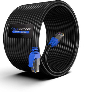 Sadow LAN Cable 10 m 10 Meter Cat6 Outdoor Ethernet LAN Cable Waterproof