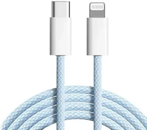 Punnkk Lightning Cable 1 m Braided USB C to Lightning-Fast Charging Data Sync. Cable