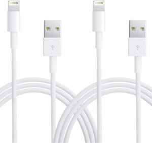 MAK Lightning Cable 2 A 1.2 m USB to Lightning For Fast Charging (Pack of 2)