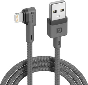 Portronics Lightning Cable 3 A 1.2 m Deuce USB 500 Stress Resistant,Sturdy 2-in-1 Micro