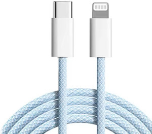 Punnkk Lightning Cable 1 m Braided USB C to Lightning-Fast Charging Data Sync. Cable