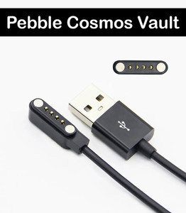 HexaGear Magnetic Charging Cable 0.6 m Pebble Cosmos Vault 1.43"Amoled Display Luxury Metal Smart watch