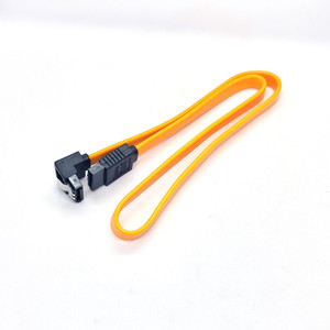 TAAPSEE Power Sharing Cable 0.4 m 1-Piece SATA Data Cable, 90 Degree Right Angle SATA III Cable with Locking Latch